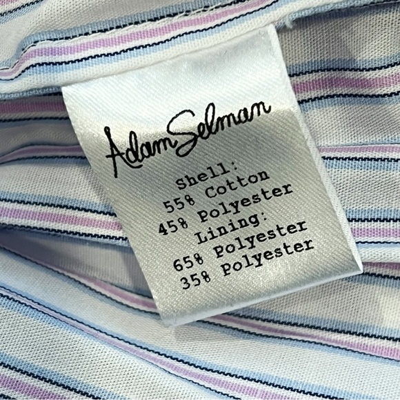 NWT Adam Selman Spring Affair Pleated Tank Dress Blush Striped Midi A-Line Sz 6 - Picture 7 of 7